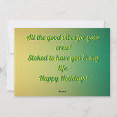 Christmas Greeting with beautiful party  Feestdagenkaart (Achterkant)