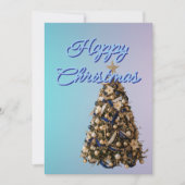 Christmas greeting with beautiful tree feestdagenkaart (Voorkant)