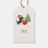 Christmas Greetings Dachshund Cute Dog  Cadeaulabel (Voorkant)