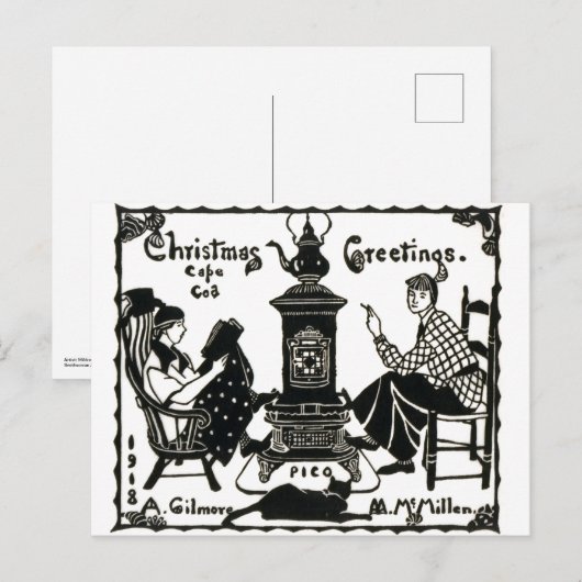 Christmas Greetings postcard Briefkaart (Voorkant / Achterkant)