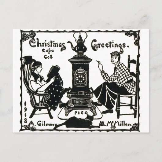 Christmas Greetings postcard Briefkaart (Voorkant)