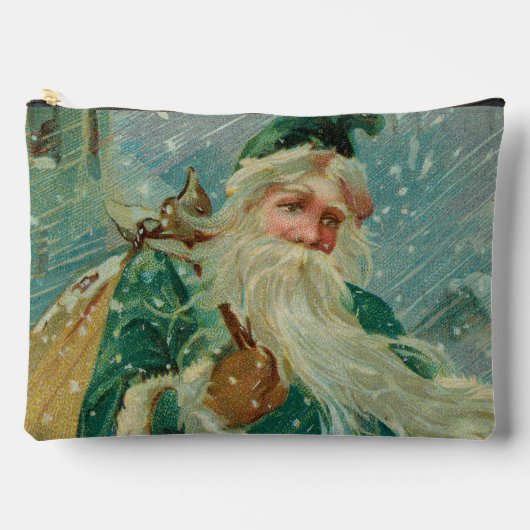 Christmas Greetings-Retro Santa Claus Postcard Etui (Voorkant)