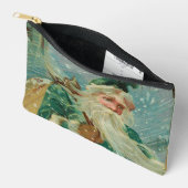 Christmas Greetings-Retro Santa Claus Postcard Etui (Open)