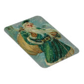 Christmas Greetings-Retro Santa Claus Postcard Magneet (Rechterzijde)