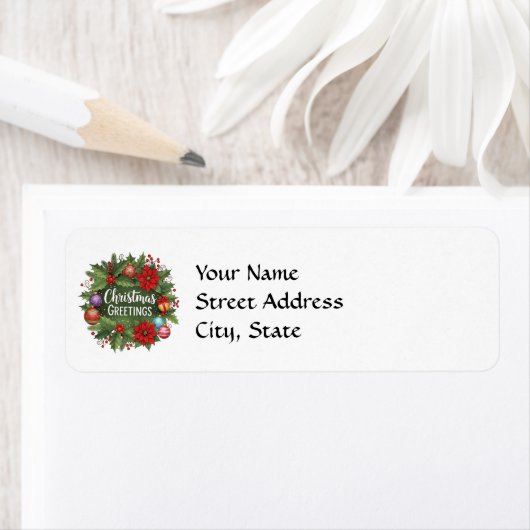 Christmas Greetings template, Etiket (Insitu)