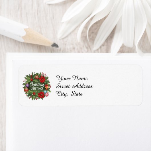 Christmas Greetings template, Etiket (Insitu)