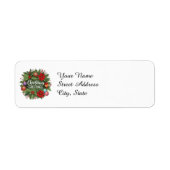 Christmas Greetings template, Etiket (Voorkant)