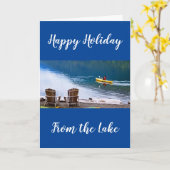 "CHRISTMAS GREETINGS" UIT DE ***LAKE** KAART (Gele Bloem)