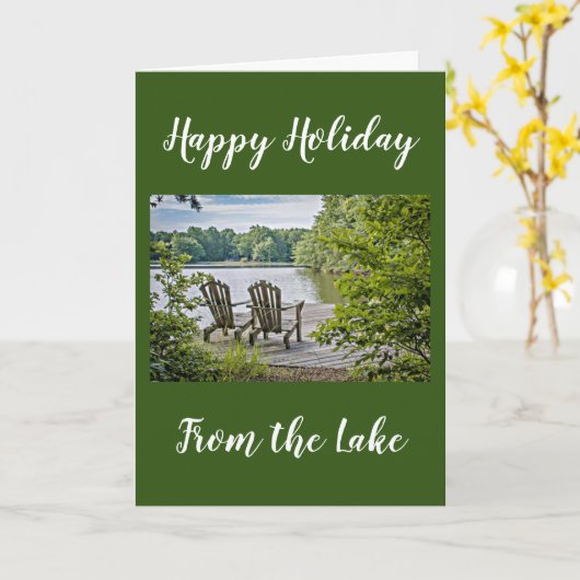 "CHRISTMAS GREETINGS" UIT DE ***LAKE** KAART (Gele Bloem)