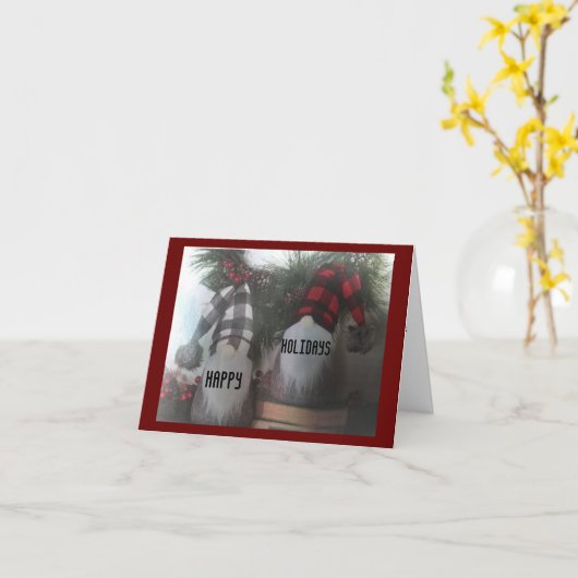 CHRISTMAS GREETTING "GNOME STIJL" EN ZO KUSTMAAL!  KAART (Gele Bloem)