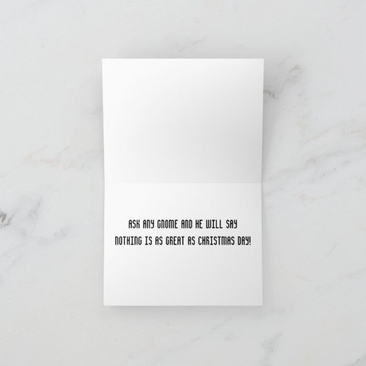 CHRISTMAS GREETTING "GNOME STIJL" EN ZO KUSTMAAL!  KAART (Binnen)