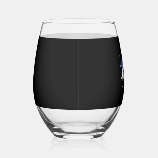 Christmas Greyhound Dog Wearing an Ugly Sweater Bl Wijnglas Zonder Voet (Rechts)