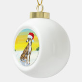 christmas greyhound keramische bal ornament (Rechts)