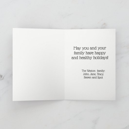 Christmas Greyhound Whippet With Tree Crest Emblem Feestdagen Kaart (Binnen)