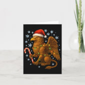 Christmas Griffin Magic Mythical Holiday Srit Long Kaart (Voorkant)
