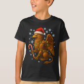 Christmas Griffin Magic Mythical Holiday Srit Long T-shirt (Voorkant)