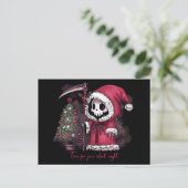 Christmas Grim Reaper Feestdagenkaart (Staand voorkant)