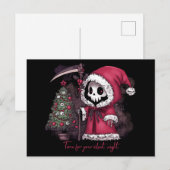 Christmas Grim Reaper Feestdagenkaart (Voorkant / Achterkant)