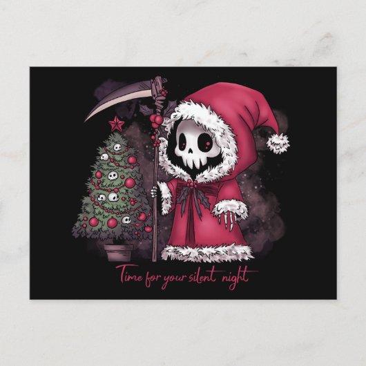 Christmas Grim Reaper Feestdagenkaart (Voorkant)