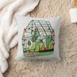 Christmas Groene Huis Botanische Cactus Planten Kussen