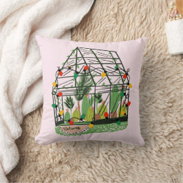 Christmas Groene Huis Botanische Cactus Planten Kussen