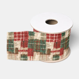 Christmas Grunge Plaid Grosgrain Lint