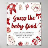 Christmas Guess de Baby Food Baby shower Game Poster (Voorkant)