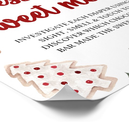 Christmas Guess de Sweet Mess Baby shower Game Poster (Hoek)