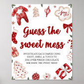 Christmas Guess de Sweet Mess Baby shower Game Poster (Voorkant)