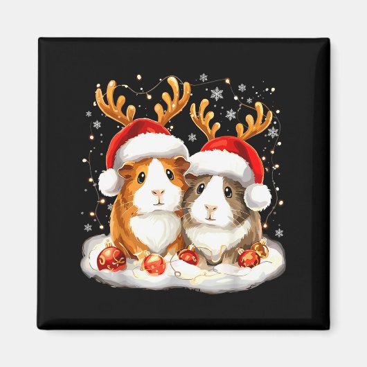 Christmas Guinea G Reindeer Xmas Magneet (Voorkant)