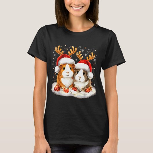 Christmas Guinea G Reindeer Xmas  T-shirt (Voorkant)