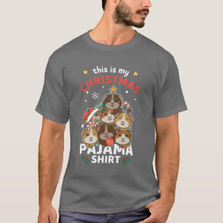 Christmas Guinea Pig Christmas Pajamas family T-shirt