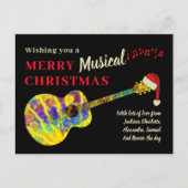 Christmas Guitar Rock and Roll Budget Feestdagenkaart (Voorkant)