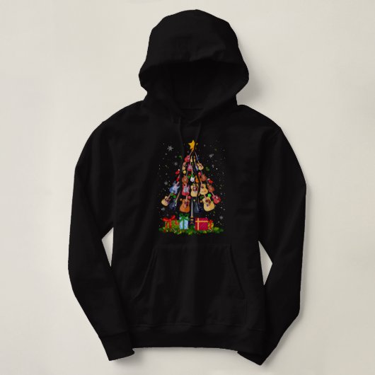 Christmas Guitar Tree - Guitar Gifts - Teacher & M Hoodie (Design voorkant)
