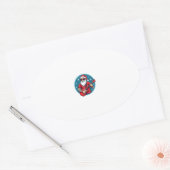 Christmas guitarist  Rockmusic Christmas (1) Ovale Sticker (Envelop)