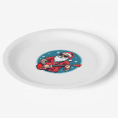 Christmas guitarist  Rockmusic Christmas (1) Papieren Bordje (Gekanteld)