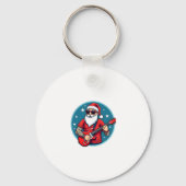 Christmas guitarist  Rockmusic Christmas (1) Sleutelhanger (Voorkant)