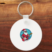 Christmas guitarist  Rockmusic Christmas (3) Sleutelhanger (Voorkant)