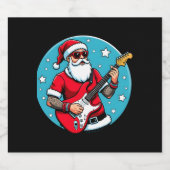 Christmas guitarist  Rockmusic Christmas (4) Sparkling Wijnetiket (Enkel label)