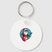 Christmas guitarist  Rockmusic Christmas Sleutelhanger (Voorkant)