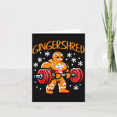 Christmas Gym Gingerbread Gingershred Xmas Workout Kaart (Voorkant)