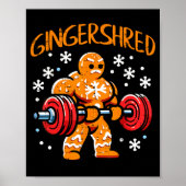 Christmas Gym Gingerbread Gingershred Xmas Workout Poster (Voorkant)