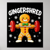 Christmas Gym Gingerbread Gingershred Xmas Workout Poster (Voorkant)