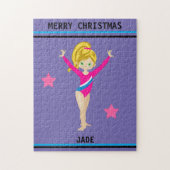 CHRISTMAS GYMNASTICS PUZZLE FOR GIRLS PERSONALIZED LEGPUZZEL (Verticaal)