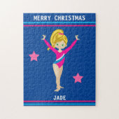 CHRISTMAS GYMNASTICS PUZZLE FOR GIRLS PERSONALIZED LEGPUZZEL (Verticaal)