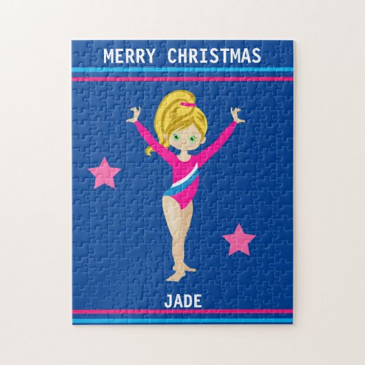 CHRISTMAS GYMNASTICS PUZZLE FOR GIRLS PERSONALIZED LEGPUZZEL (Verticaal)