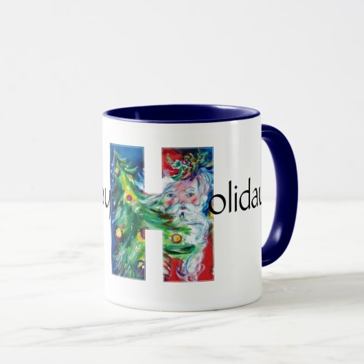 CHRISTMAS H BRIEF/PRETTIGE FEESTDAGEN MONOGRAM MOK (Voorkant rechts)