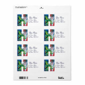 CHRISTMAS H BRIEF / SANTA MET CHRISTMAS TREE ETIKET (Full Sheet)
