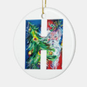CHRISTMAS H BRIEF / SANTA MET CHRISTMAS TREE KERAMISCH ORNAMENT (Links)