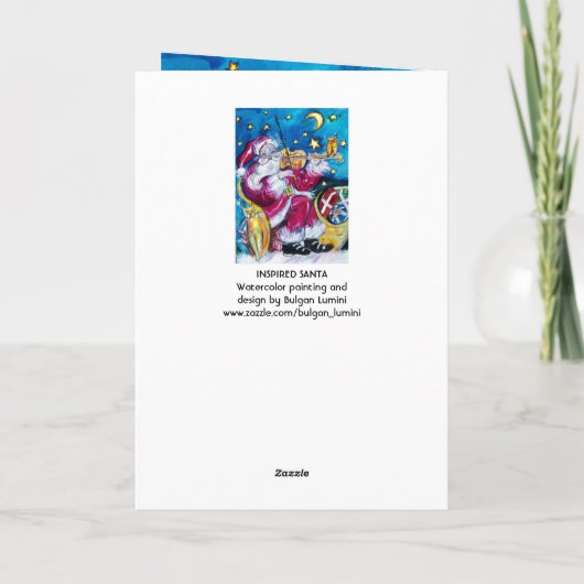 CHRISTMAS H LETTER/INSPIRED SANTA MONOGRAM FEESTDAGEN KAART (Achterkant)